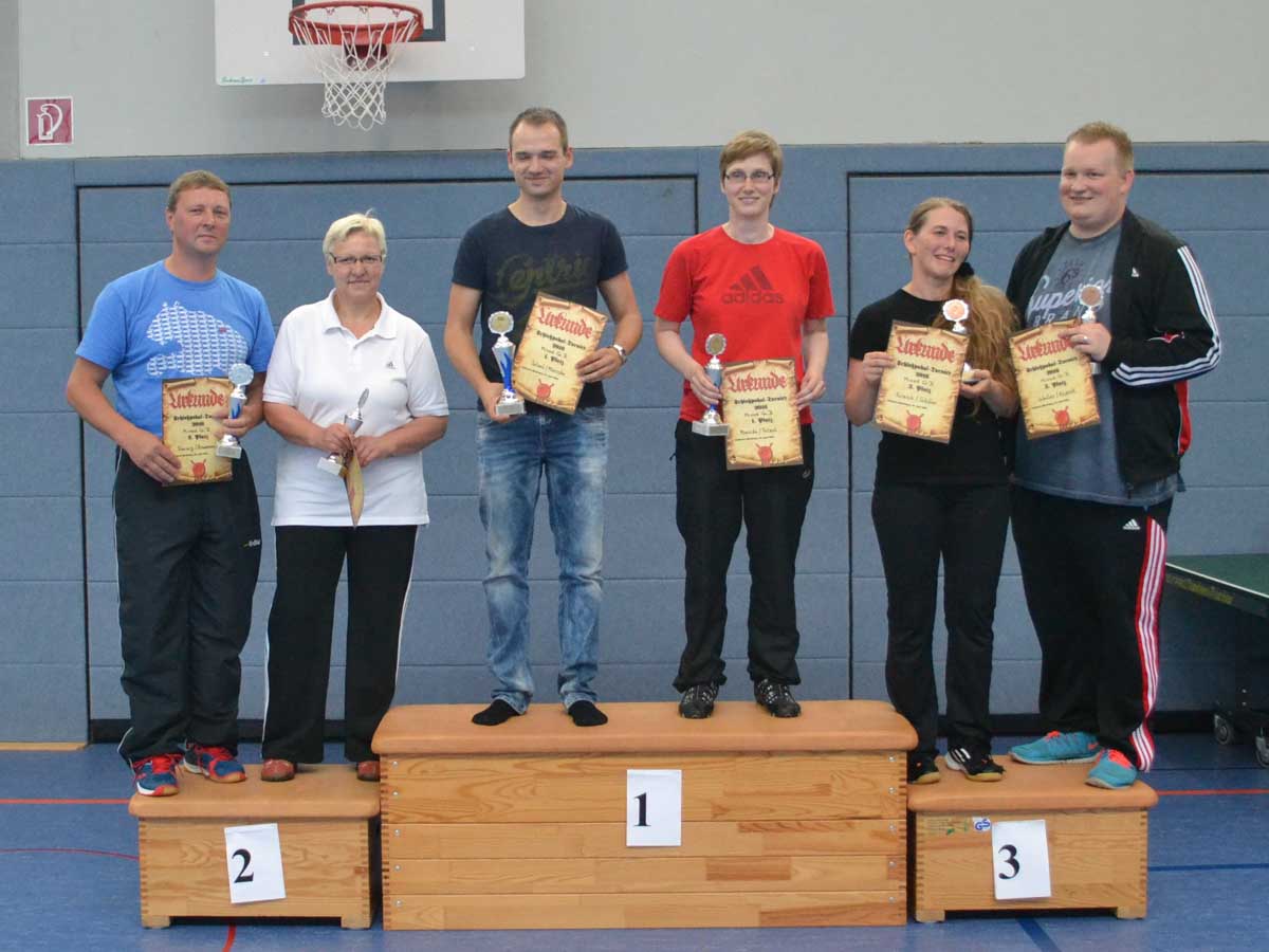 Gemischtes Doppel B - Siegerfotos (Badminton Flechtingen)